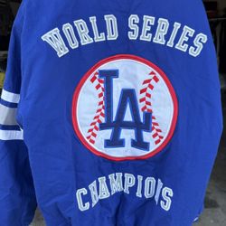 World Series Champions Dodgers jacket Reversible Large 