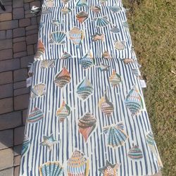 Hampton Bay 20 in. W x 20 in. D High Back Universal Outdoor Cushion in Crayon Shells