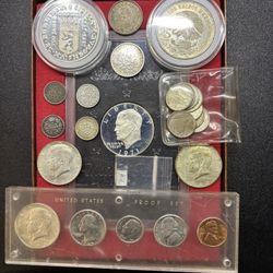 Silver Coins Assortment 22 Silver Coins 2.526 Troy Ounces Pure Silver