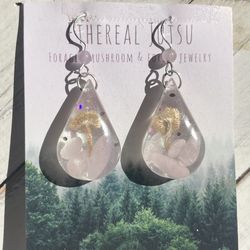 Mushroom & Kunzite Earrings 