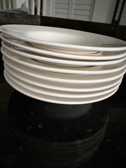 White ceramic plates - New