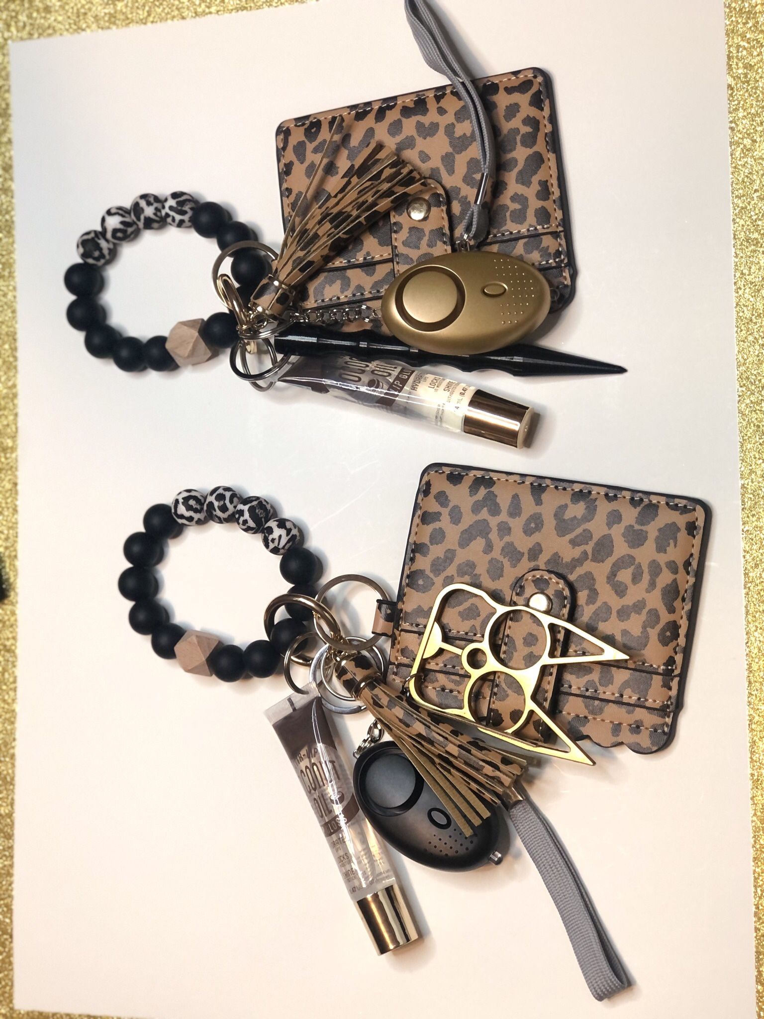 Leopard Cardholder Keychain