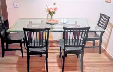 Dining Table- Glass top