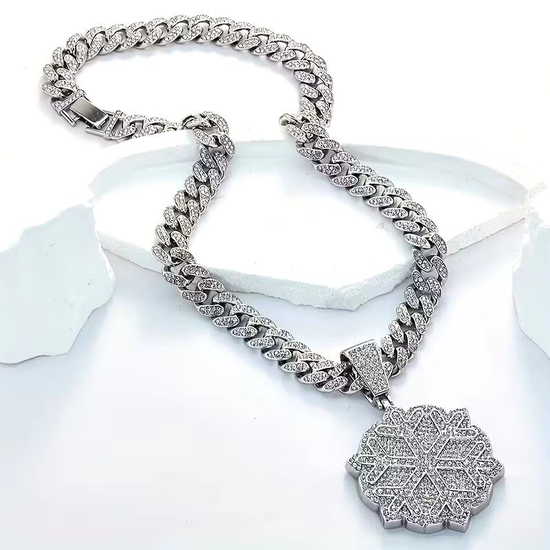 Blinged Out Snow Crystal Chain
