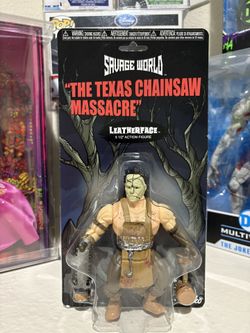 Leather Face Savage World Action Figure 