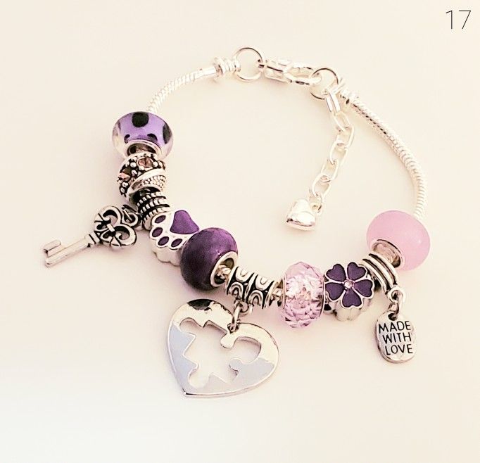 Handmade Autism Charm Bracelet