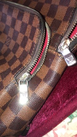 Red and brown checker cross body bag 300