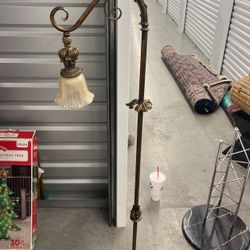 Antique Victorian Standing Bronze Lamp 