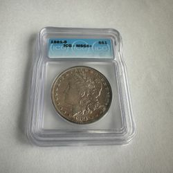 1881 S ICG MS64+ Morgan Dollar (Toning)