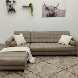Tufted Sectional Couch 