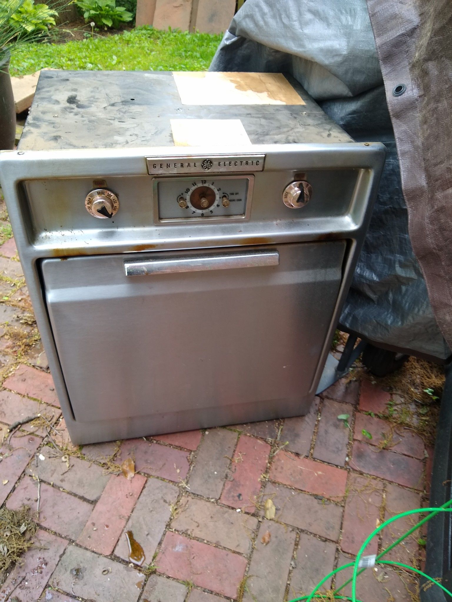 Vintage 1950s Stainless Steel GE Electric Wall Oven