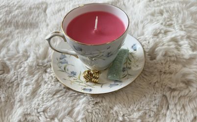 Teacup Candle And Jewelry Tray