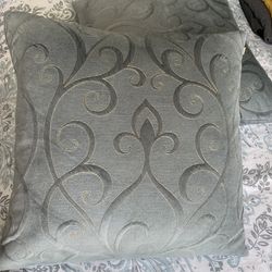 Callisto Home  2 Dusty Blue/grey Color Pillows
