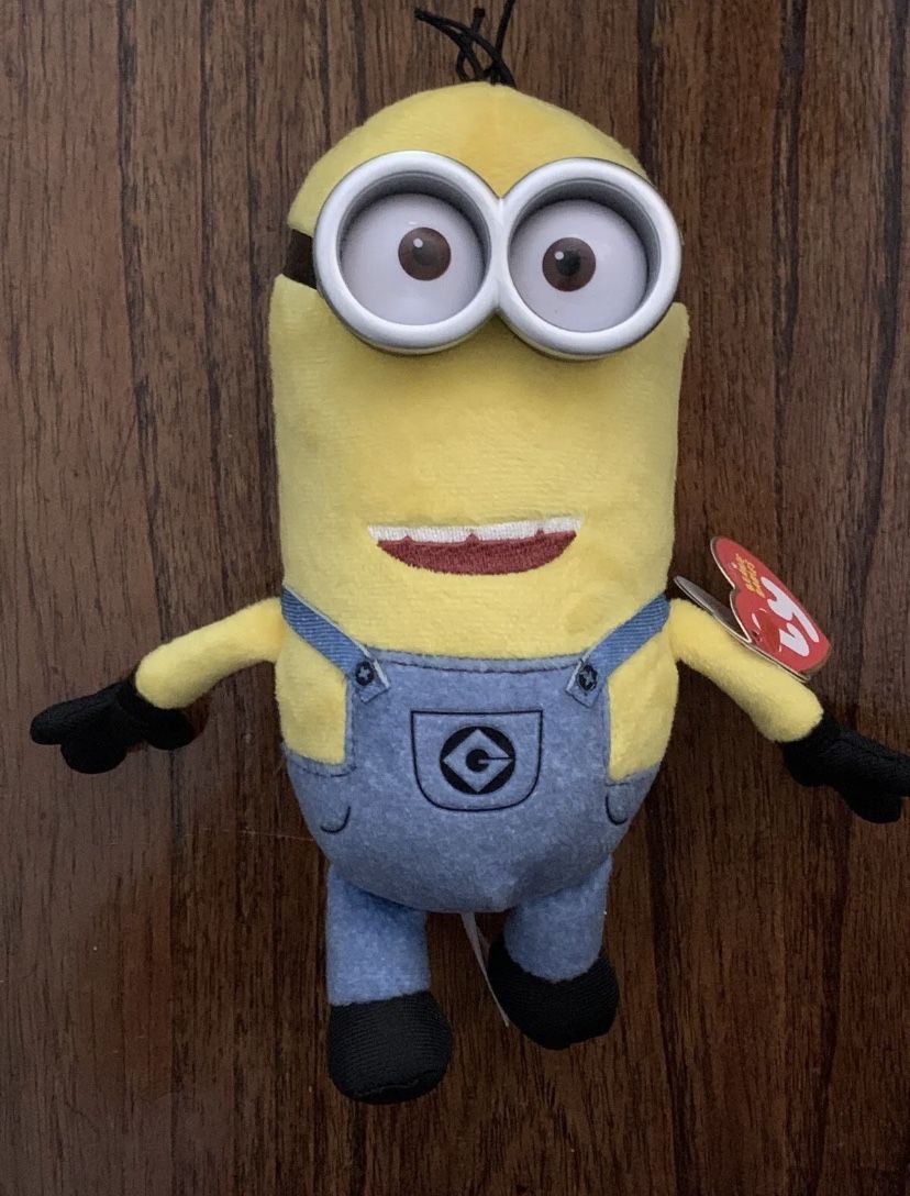 Minion Retired Ty Beanie Babies Minion Despicable Me 3 Tim 6 Inch Plush Toy