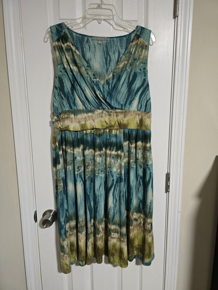 Island Escape Wrap-Front Dress (XL)