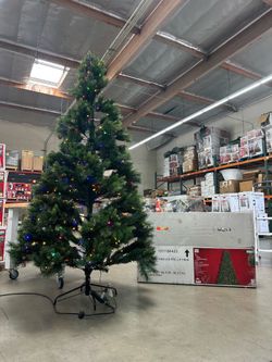 Home Accents 7.5 ft. Forest Pine LED Pre-Lit Tree