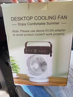 Desktop Cooling Fan with Digital Display