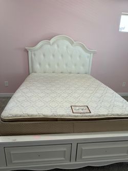 Queen Bed Frame with Storage Drawers