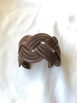 Bronze Adjustable Cuff Bracelet- Cookie Let