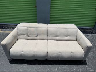 MODERN RECLINING SOFA – LIGHT GREY FABRIC