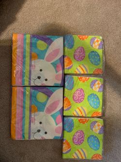 Easter napkin Grouo 3 packs of beverage and 2 packs of luncheon
