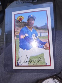 Ken Griffey Jr Rookie Card Auto Graphed