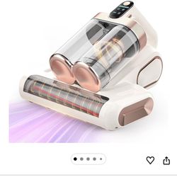 Mattress Vacuum Cleaner Cordless 16Kpa Bed Handheld Vacuum, Vacuum Cleaner with 253.7nm UV-C Light, HEPA Filter & Ultrasonic, Portable Vacuums for Bed