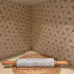 Marble Rolling Pin with Wooden Handles