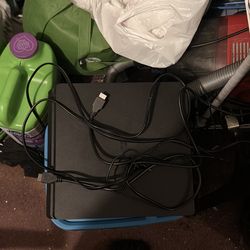 PS4 Slim with cables and games