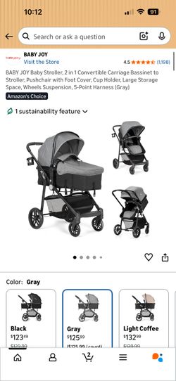 Bassinet 2 in 1 convertible stroller