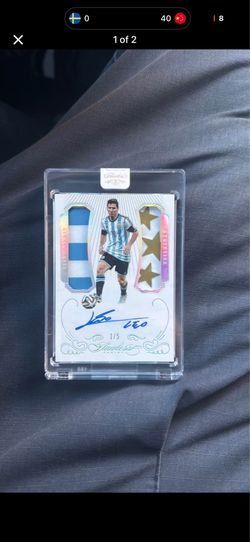 2015-16 Panini Flawless Lionel Messi Argentina Dual Patch Auto 1/5