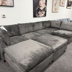 7pc Modular Gray Sectional