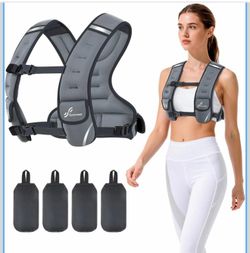 Sportneer Adjustable Weighted Vest Woman: 6-10lb Weighted Walking Vest for Women with 4/8 Weight Packs Fast Adjust Comfortable Weight Vest for Home Gy