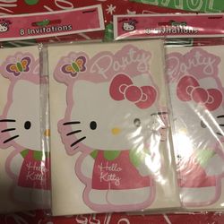 NIB Hello Kitty party invitations