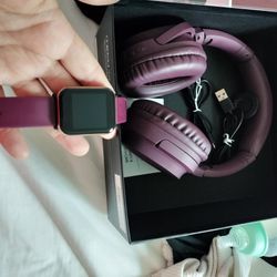 Wireless Headphones And Smart Watch Set 