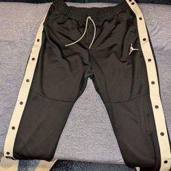 3XL Vintage Nike Air Jordan Button Side Snaps Warm Up Tear Away Black 931842-010