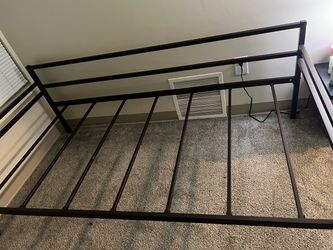 Twin metal bed ( mattress included if you’d like)