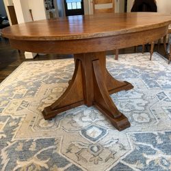 Oak Stickley Table And 4 Chairs