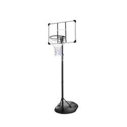 SPOFLYINN Portable Basketball Hoop System Stand with 32 Inch Backboard and Wheels 7.5ft - 9.2ft Adjustable Height