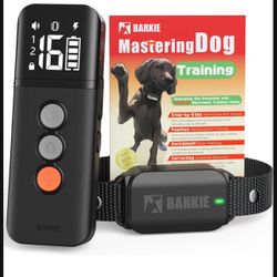 Dog Training Collar with Dog Positive Reinforcement Training Booklet Waterproof Shock Collar with Remote for Small Medium Large Dogs (Black)