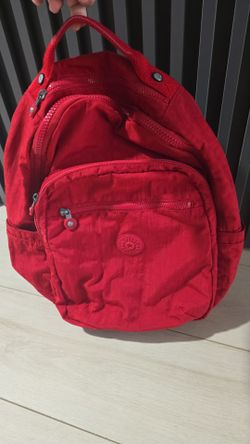 Like new red Kipling large backpack