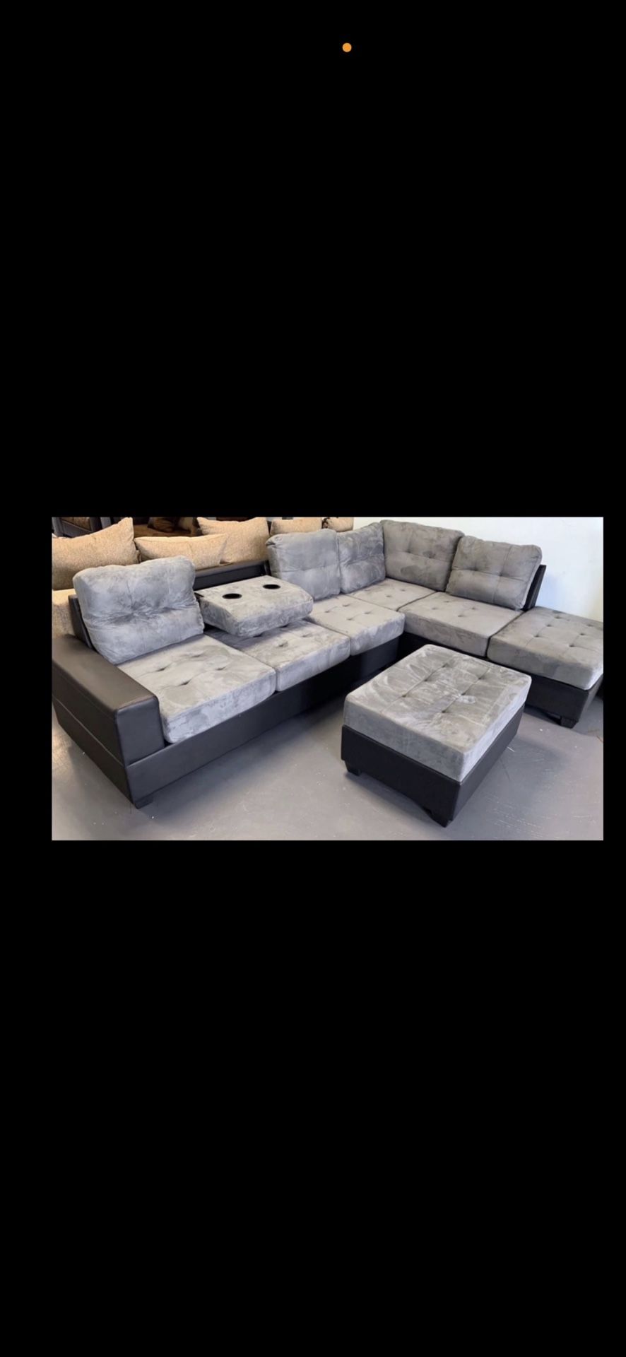 New Sectional + Ottoman