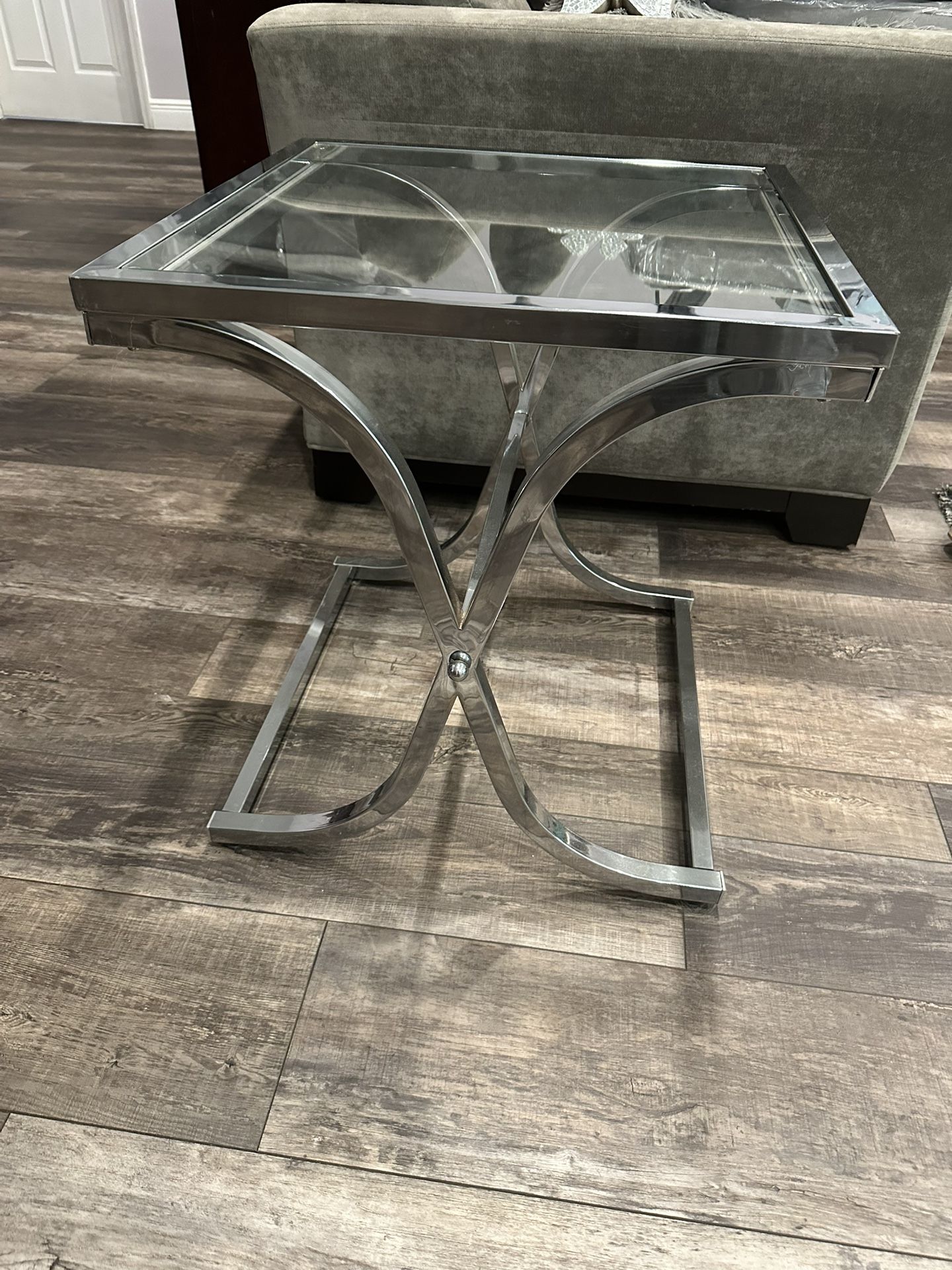 Glass End Table