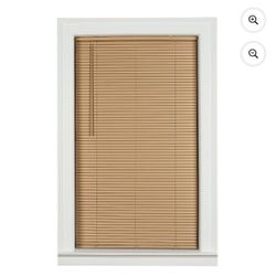 Mainstays 1" Cordless Vinyl Room Darkening Mini Blinds, Khaki, 29"W x 64"L