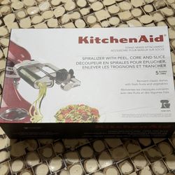 NEW Sealed KitchenAid Spiralizer Attachment w/ Peel Core Slice (KSM1APC) 
