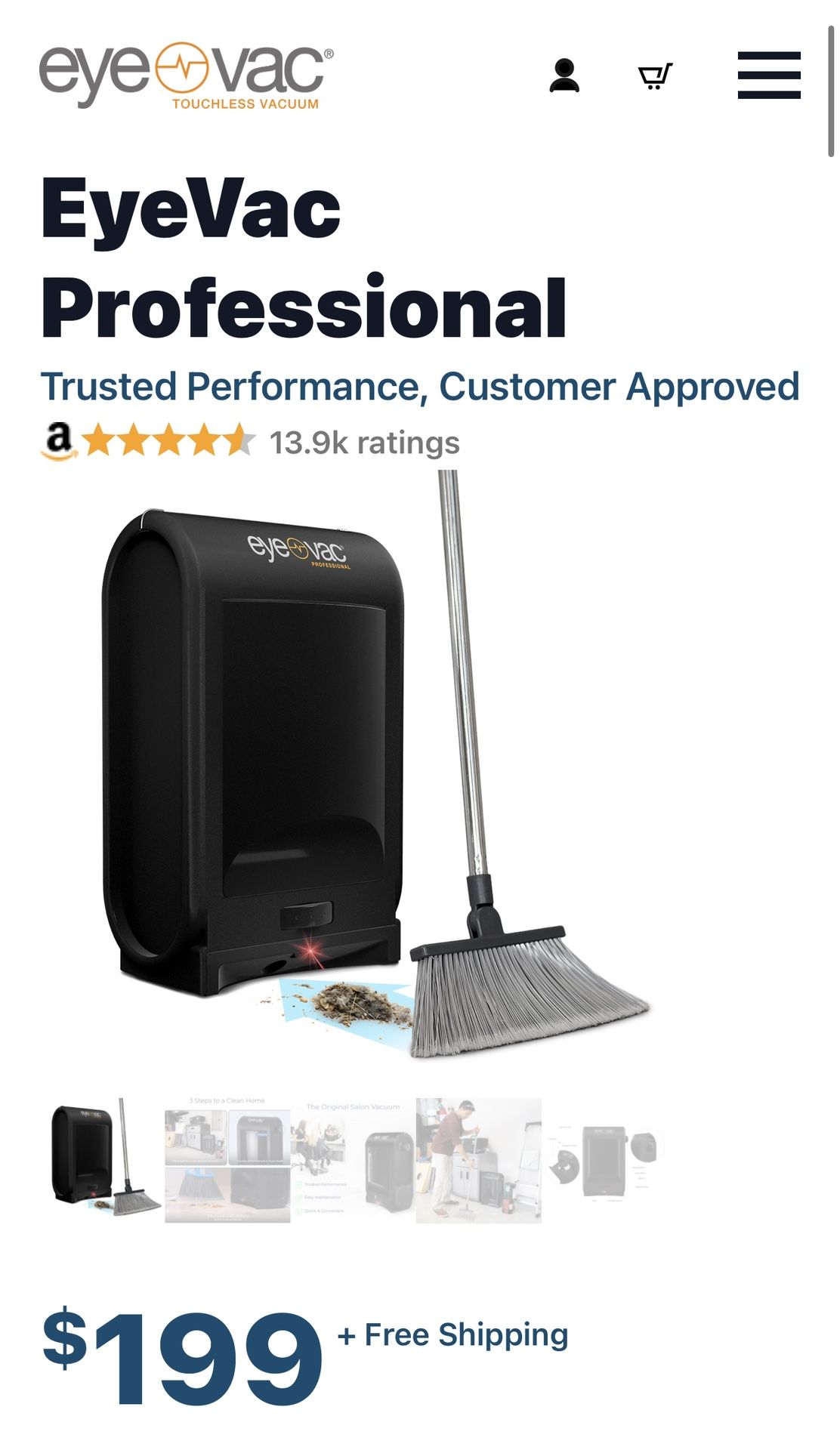 Eye-Vac Touchless Vaccuum System
