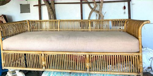 Bamboo sofa daybed outdoor or inside pagoda regency style