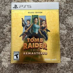 Tomb Raider 1 2 3 Remastered Deluxe Edition For Playstation 5