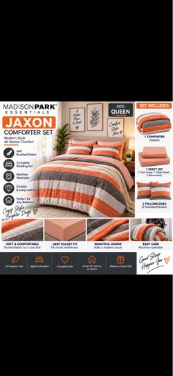 Queen Comforter Set with Sheets β Madison Park Jaxon