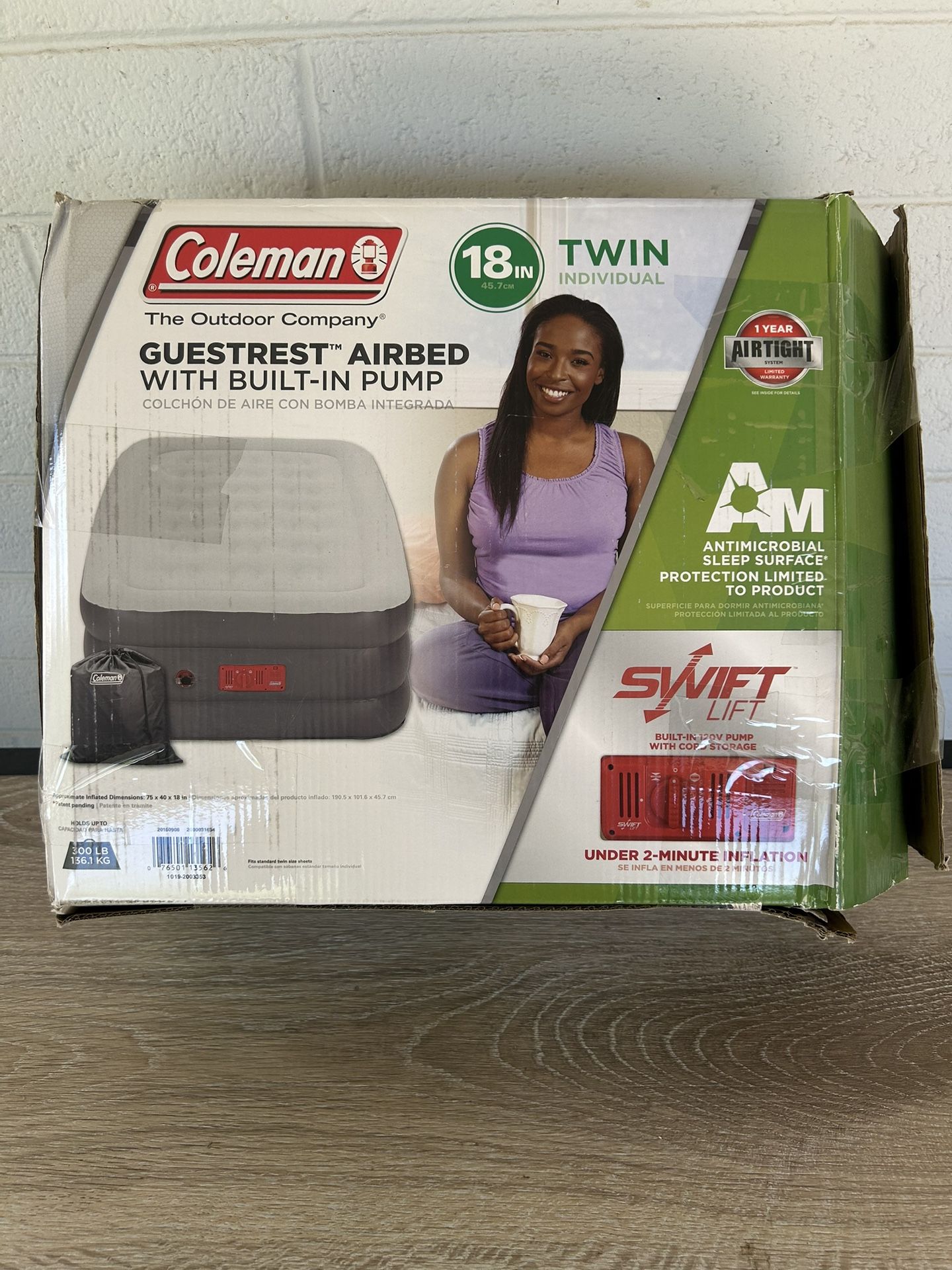 Coleman Twin Air Mattress With Integrated Pump